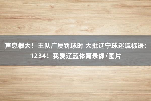 声息很大！主队广厦罚球时 大批辽宁球迷喊标语：1234！我爱辽篮体育录像/图片