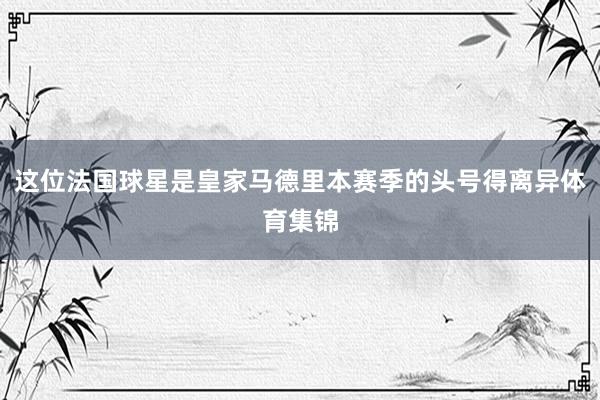 这位法国球星是皇家马德里本赛季的头号得离异体育集锦