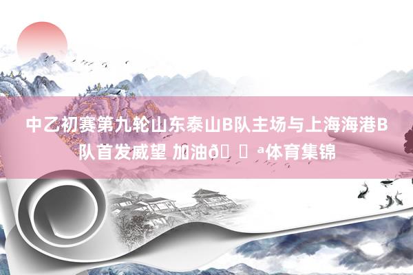 中乙初赛第九轮山东泰山B队主场与上海海港B队首发威望 加油💪体育集锦