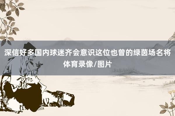 深信好多国内球迷齐会意识这位也曾的绿茵场名将体育录像/图片