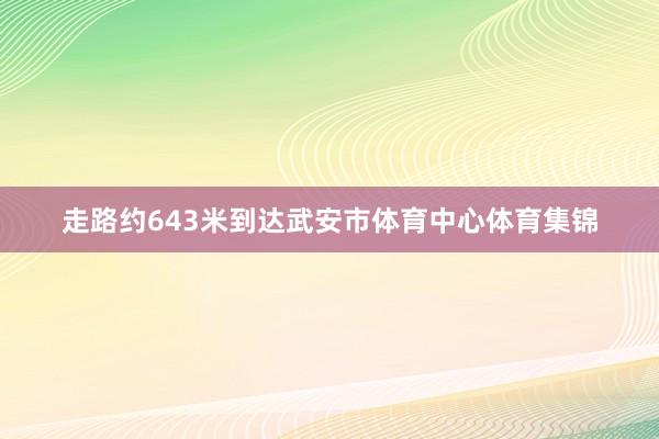 走路约643米到达武安市体育中心体育集锦