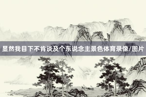 显然我目下不肯谈及个东说念主景色体育录像/图片