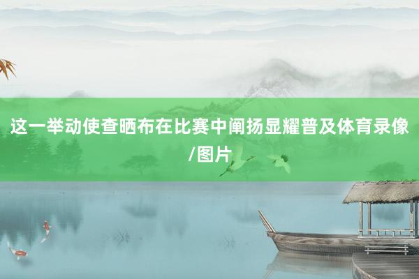 这一举动使查晒布在比赛中阐扬显耀普及体育录像/图片