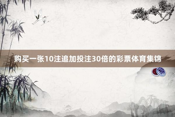 购买一张10注追加投注30倍的彩票体育集锦
