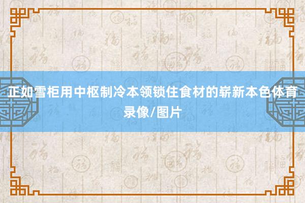 正如雪柜用中枢制冷本领锁住食材的崭新本色体育录像/图片
