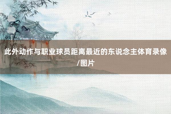 此外动作与职业球员距离最近的东说念主体育录像/图片