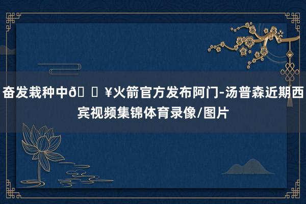 奋发栽种中🔥火箭官方发布阿门-汤普森近期西宾视频集锦体育录像/图片