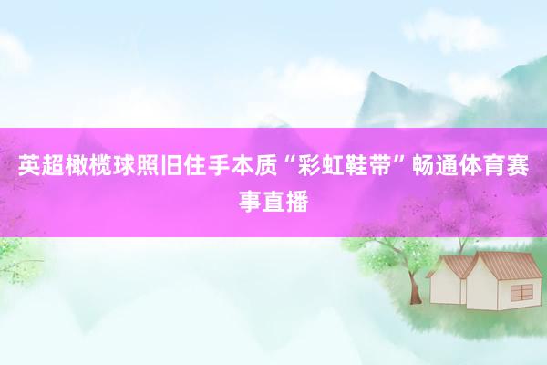 英超橄榄球照旧住手本质“彩虹鞋带”畅通体育赛事直播