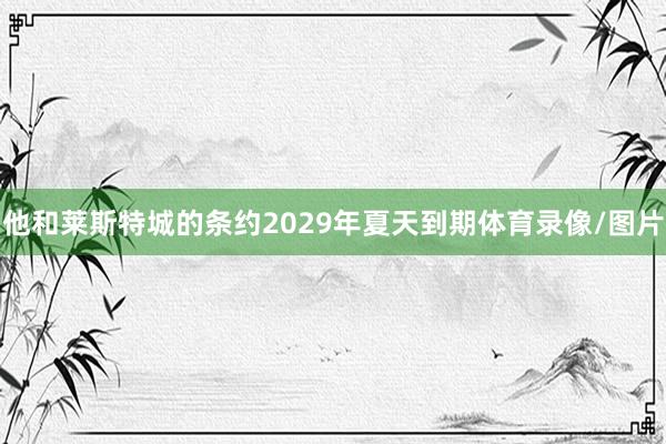 他和莱斯特城的条约2029年夏天到期体育录像/图片