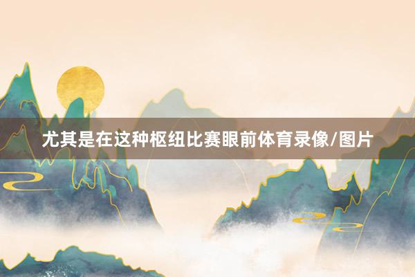 尤其是在这种枢纽比赛眼前体育录像/图片