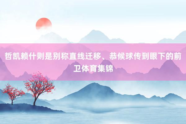 哲凯赖什则是别称直线迁移、恭候球传到眼下的前卫体育集锦