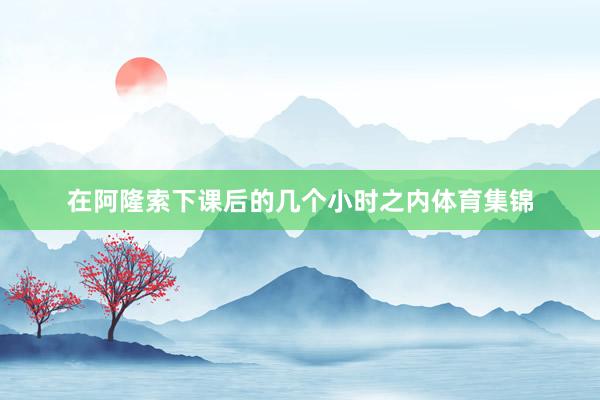 在阿隆索下课后的几个小时之内体育集锦