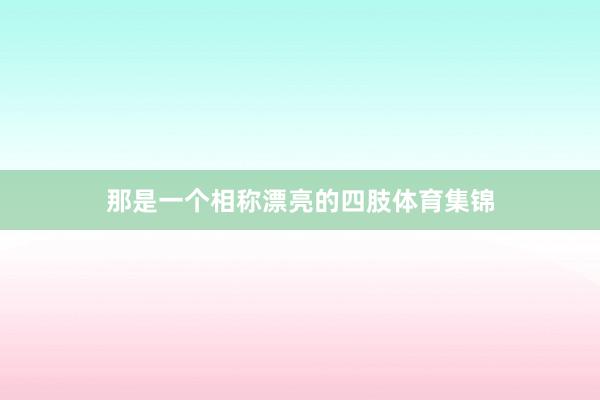 那是一个相称漂亮的四肢体育集锦