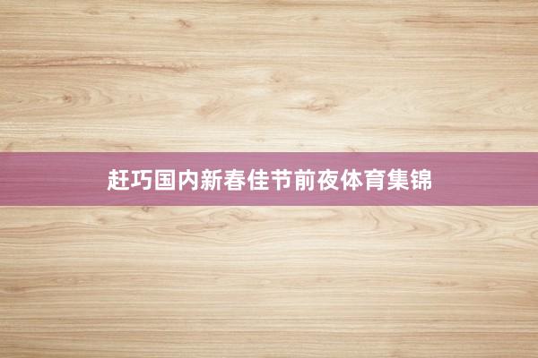 赶巧国内新春佳节前夜体育集锦