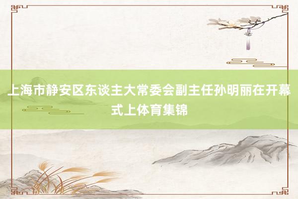 上海市静安区东谈主大常委会副主任孙明丽在开幕式上体育集锦