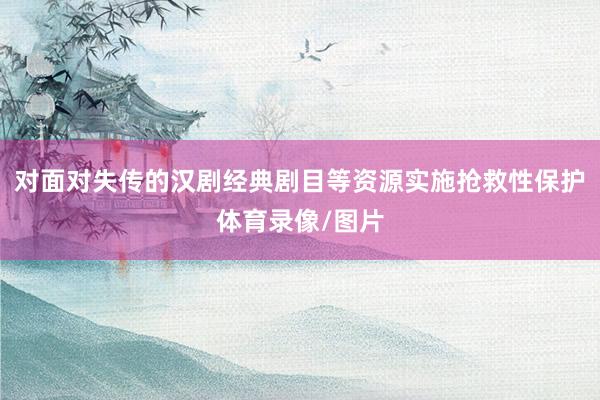 对面对失传的汉剧经典剧目等资源实施抢救性保护体育录像/图片